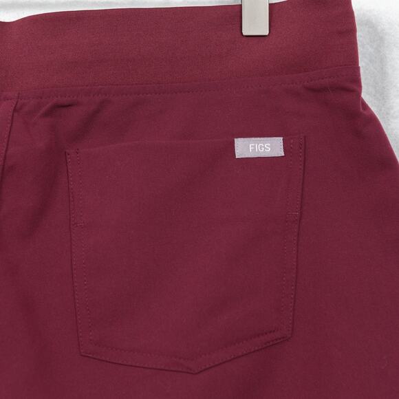 FIGS Zamora 2.0 Cargo Jogger Pants Scrubs Maroon Red Womens Sz MP Petite NWT - Picture 8 of 10